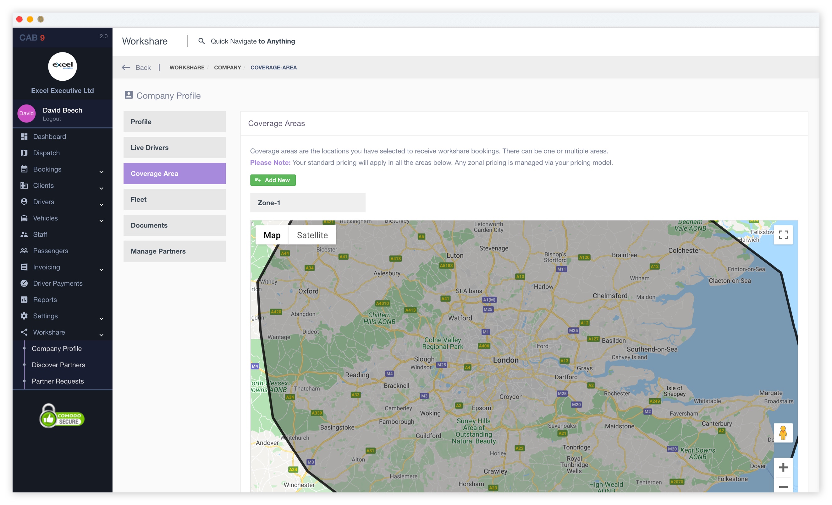 Workshare Coverage Areas